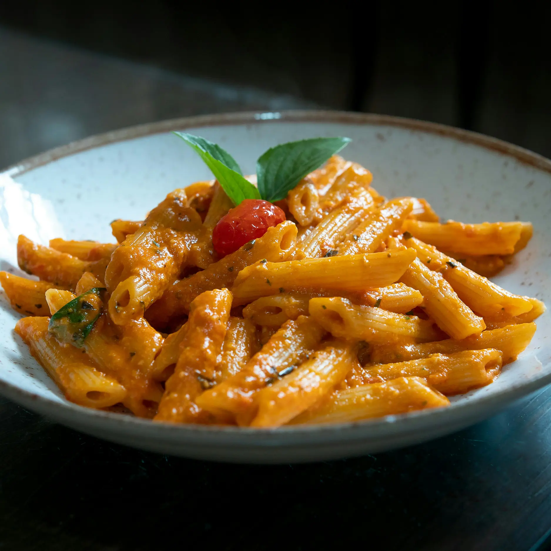 Krämig pasta på Kaya's Restaurang i Arlöv